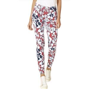 Utopia by Hues Leggings Womens Large Jasmine Haze 32x29 Mid Rise Skinny Floral